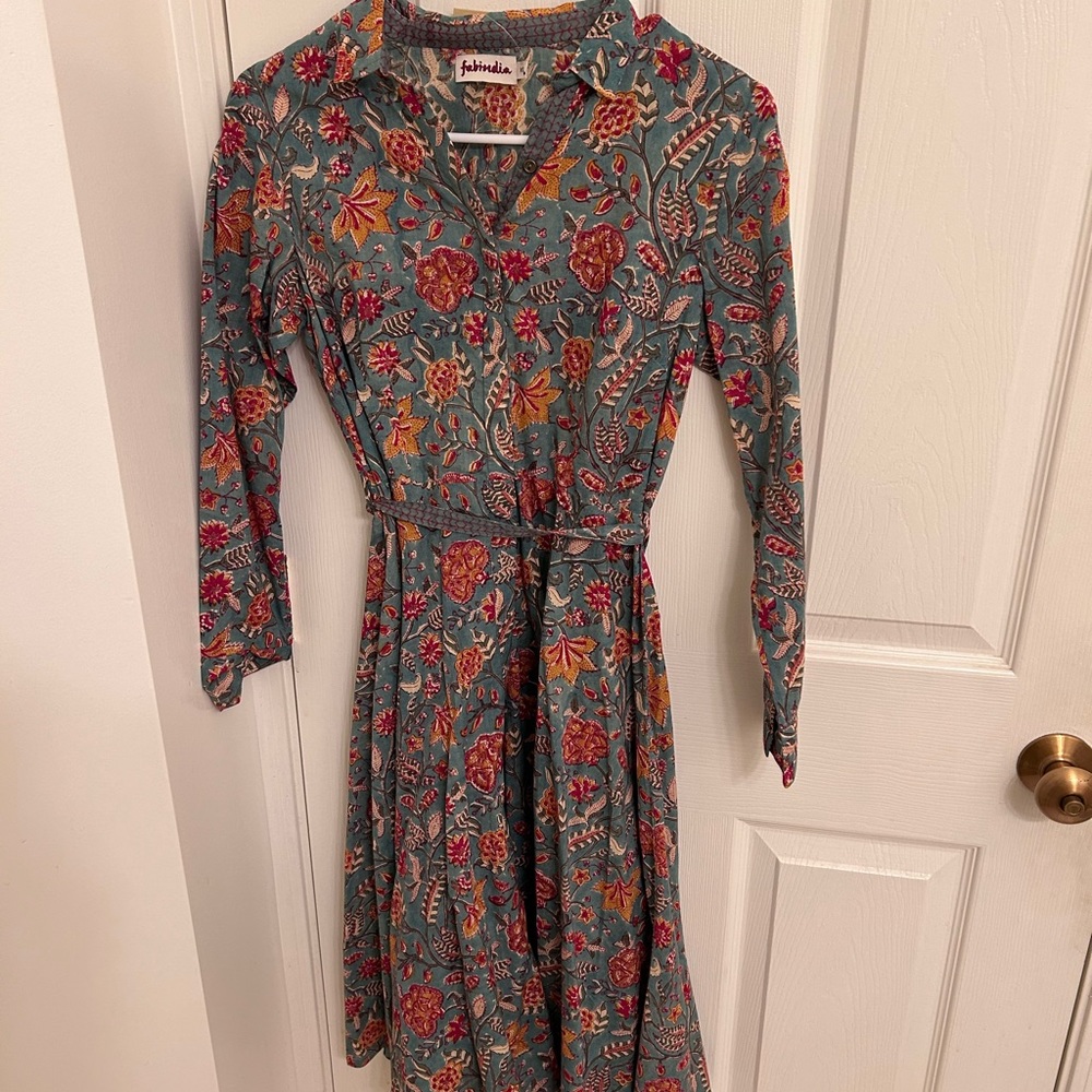 Fabindia colorful midi dress